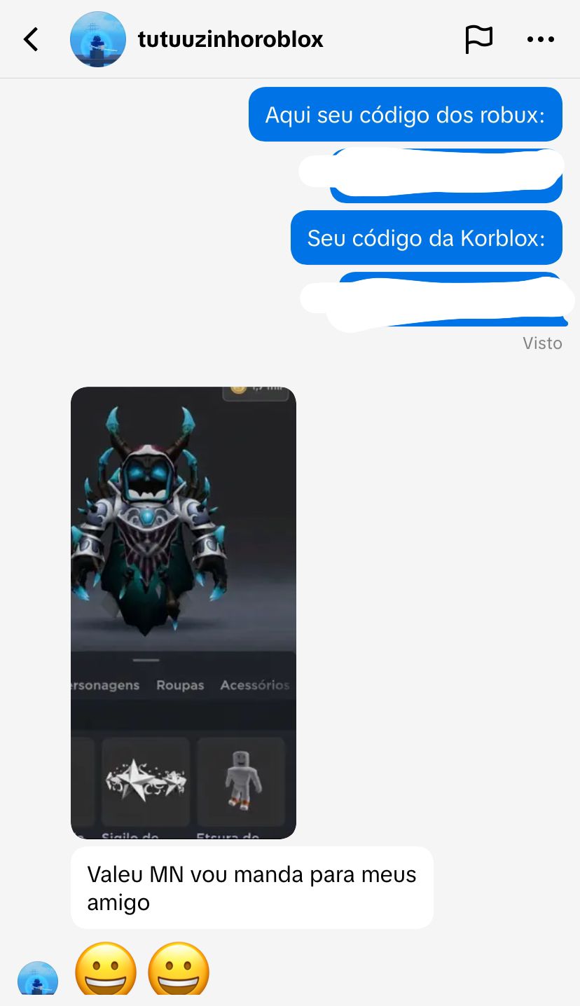 Depoimento tutuuzinhoroblox